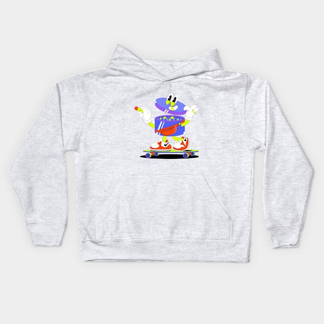 Grinder skater Kids Hoodie by ovcharka